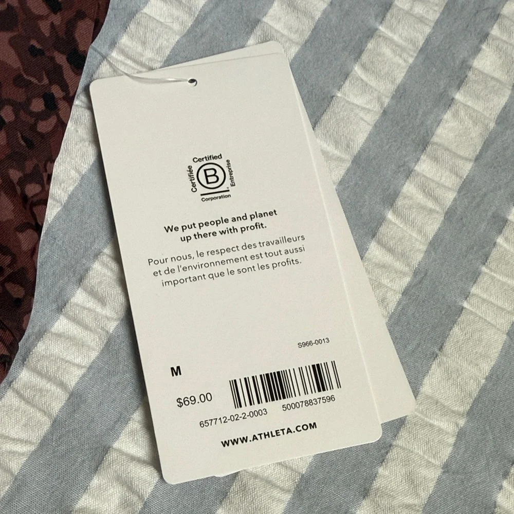 Athleta Burgundy and Black Patterned Tankini - Picture 2 of 7